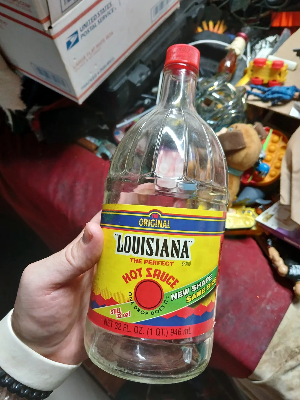 Hot Sauce Refillable Glass Bottle - Yellow & Red